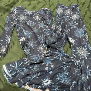 Kids Snowflake Matching Set - Blue and White